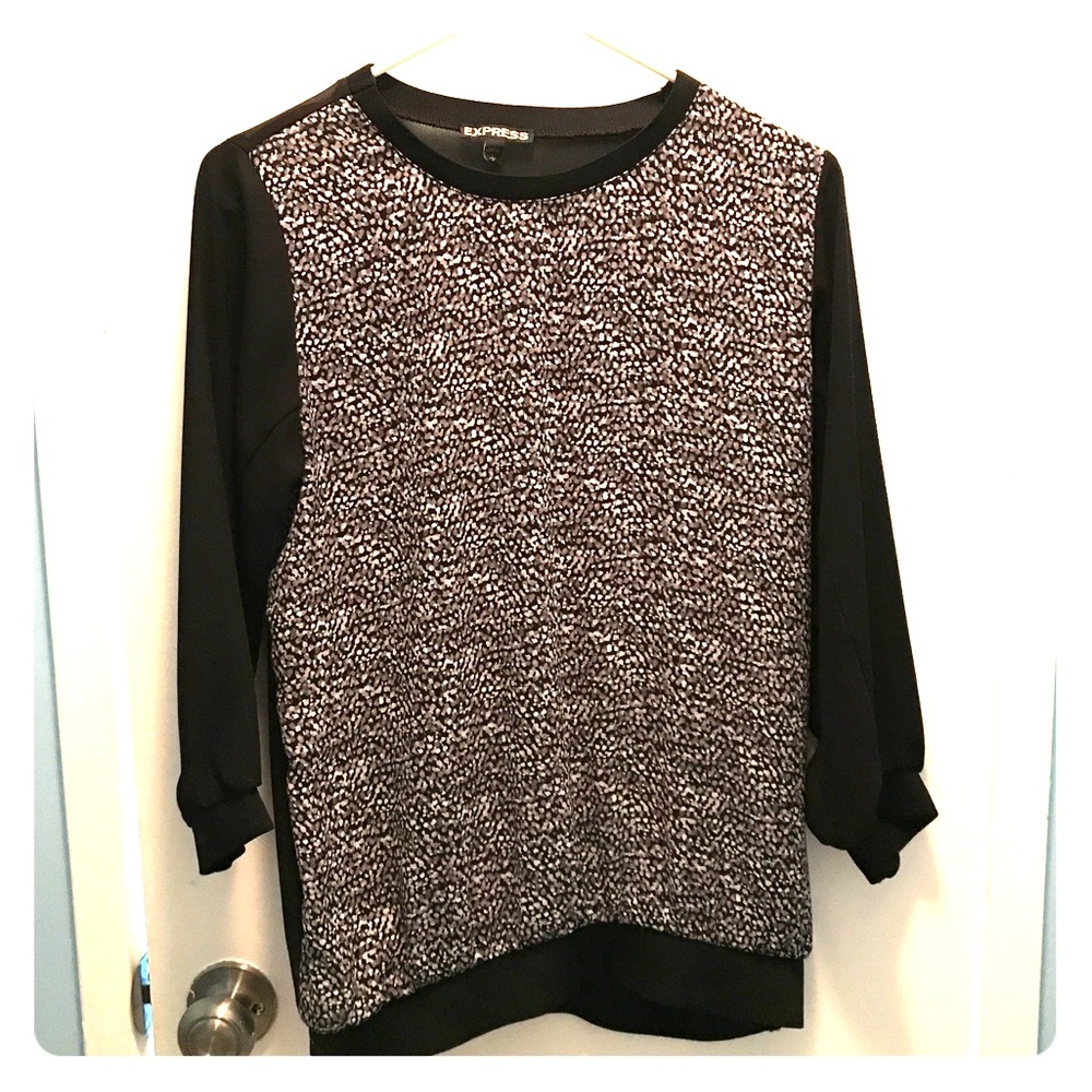 Express sheer black top